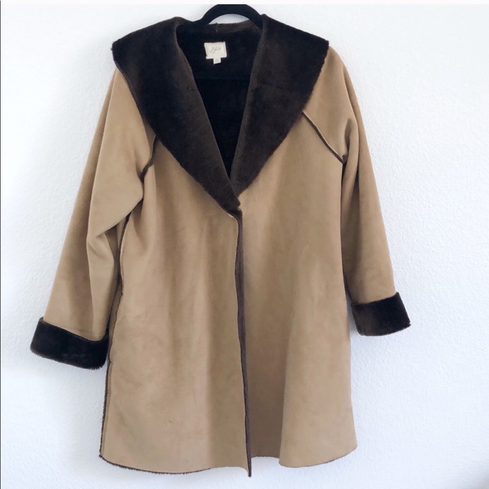 J. Jill Tan and Brown Coat